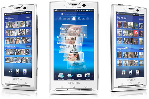 sony ericsson xperia x10 white at. Sony Ericsson Xperia X10