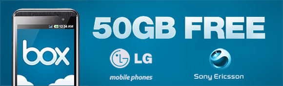 50 GB cloud storage for Sony Ericsson Xperia and LG smartphones