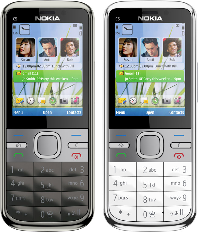 Nokia C5 grey and white