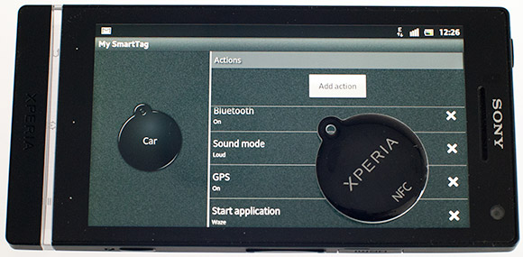 Xperia SmartTags settings for car navigation