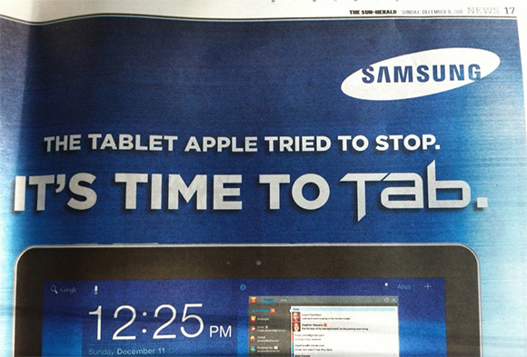 The tablet Apple tried to stop - Samsung Galaxy Tab 10.1