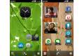 Symbian Belle home screen with customized widgets running. Notice the new toggle-widgets and the new Near-Field Communictions NFC switch