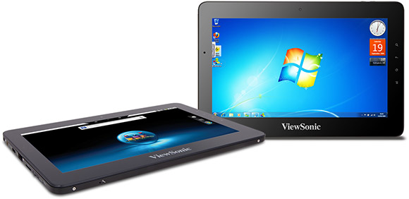 Viewsonic ViewPad 10pro dual os tablet running Android and Windows 7