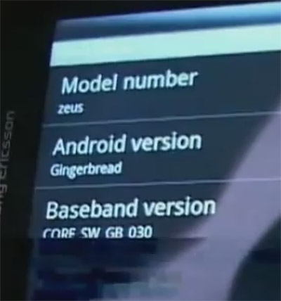 Sony Ericsson Zeus Z1 PlayStation Phone