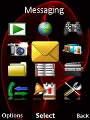 Red  theme for Sony Ericsson zylo