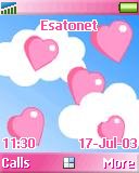 Pink hearts flying t637 theme