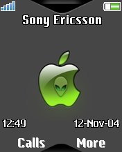 Apple Alien Black W800  theme