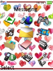 Pinky Heart K800 / K800i theme