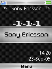 Black Clock theme for Sony Ericsson W595