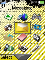 Yellow-Stripes & Splash W830 theme