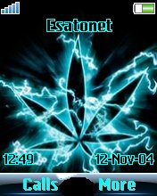Neon Cannabis K750  theme
