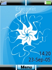 Blue Flower K850  theme