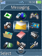 Blue Walkman W830 theme