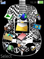 White and Black Guitar W830 theme