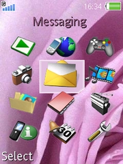 Violet Rose K810 theme