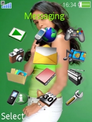 Asin green K800 / K800i theme