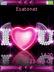 Pink Love theme for Sony Ericsson K850