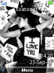 I love you W910  theme