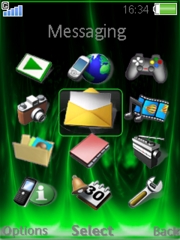 Fire Green W910  theme