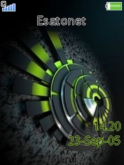 Black and Green W980  theme