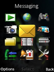 Black and Green W980  theme
