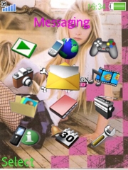 Avril green and pink K800 / K800i theme