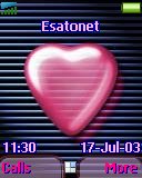 Pink heart t610 theme