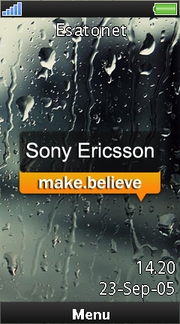 Wet display theme for Sony Ericsson Aino