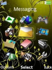 Floral Yellow W890  theme