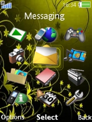 Floral Yellow W910  theme