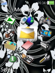 Black Hibiscus K810 theme