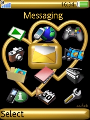 Golden Hearts K800 / K800i theme