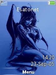 Angel thinking W890  theme