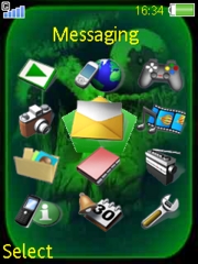 Green Skull K810 theme