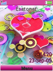 Heart clock theme for Sony Ericsson W595