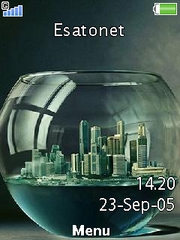 City in a bowl theme for Sony Ericsson W595