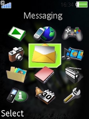 Black and Green W830 theme