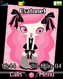Pink girl Z530 theme