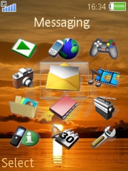Orange Sun K800 / K800i theme