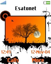 Abstract Orange K750  theme