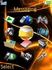 Burning Eye W580 theme