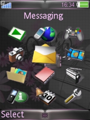 Pink grey W580 theme