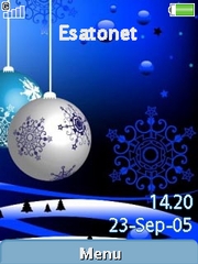 Blue Snow theme for Sony Ericsson G705