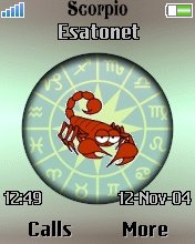Zodiac Scorpio K750  theme