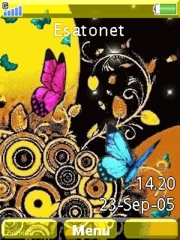 Butterflies Abstract W890  theme