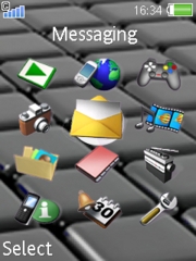 Metallic Ball K810 theme