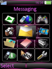 Neon heart K800 / K800i theme