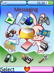 First kiss of rabbit K810 theme
