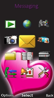 Pink heart theme for Sony Ericsson Aino