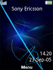 Light-trace theme for Sony Ericsson T715